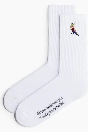 H&M Socken mit Motiv - Weiß