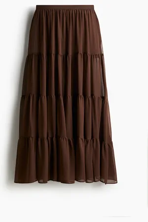 H&M Langer Stufenrock - Beige