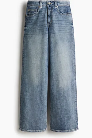 H&M Wide High Jeans - Blau