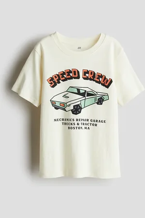 H&M T-Shirt mit Print - Gelb