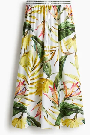H&M Maxirock aus Popeline - Weiß