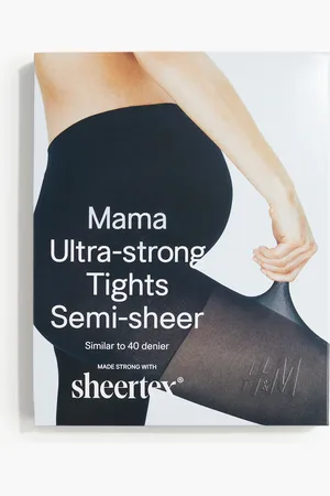H&M MAMA Sheertex® Ultrastarke halbtransp. Strumpfhose - Schwarz