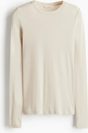 H&M Jerseyshirt aus Pima-Baumwolle - Beige