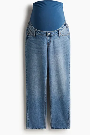 H&M MAMA Straight Ankle Jeans - Blau