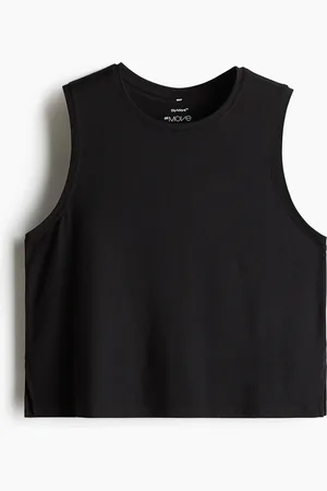 H&M Kastiges Sport-Tanktop mit DryMove™ - Schwarz