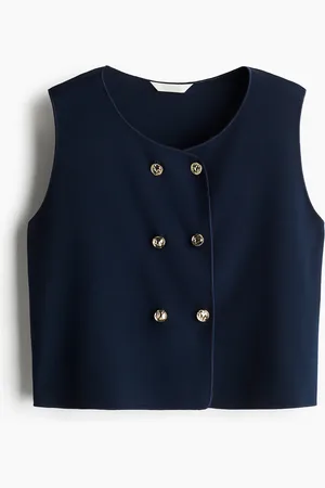 H&M Zweireihiges Gilet - Blau
