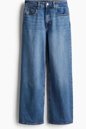 H&M Wide High Jeans - Blau