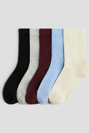 H&M 5er-Pack Gerippte Socken - Blau