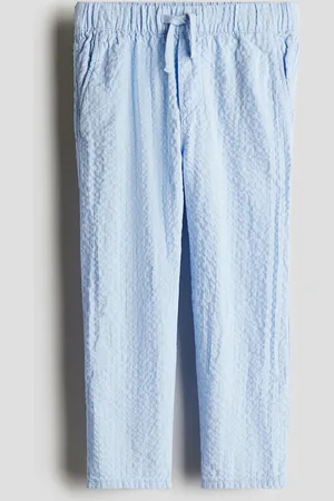 H&M Hose aus Baumwoll-Seersucker - Blau