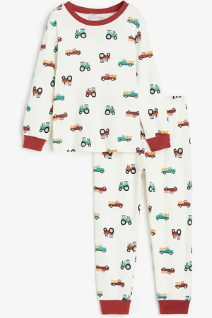H&M Jerseypyjama - Weiß