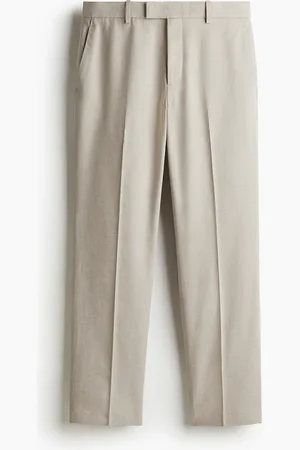 H&M Elegante Hose aus Leinenmix in Regular Fit - Beige