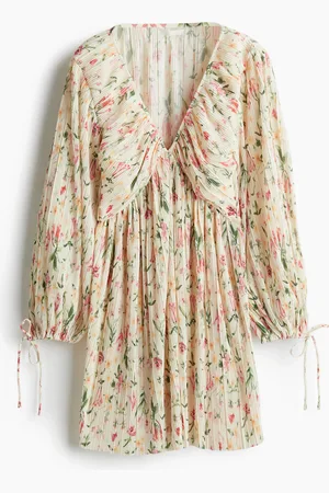 H&M Plissee-Kleid - Weiß