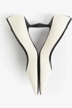 H&M Pumps aus Canvas - Weiß
