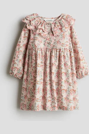 H&M Popelinekleid mit Kragen - Pink