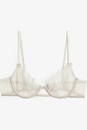 H&M Unwattierter Bügel-BH aus Spitze - Braun