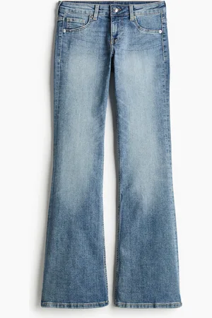 H&M Flared Low Jeans - Blau
