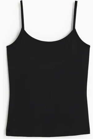 H&M Trägertop aus Microfaser - Schwarz