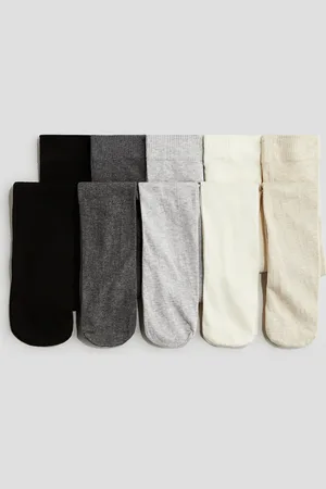 H&M 5er-Pack Strumpfhosen - Weiß