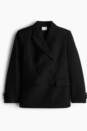H&M Zweireihiger Blazer - Schwarz