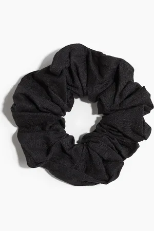 H&M Scrunchie aus Leinenmix - Schwarz