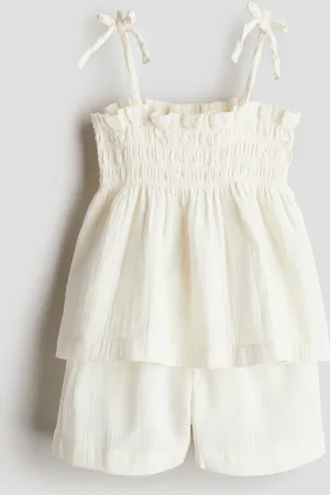 H&M 2-teiliges Set aus Musselin - Weiß