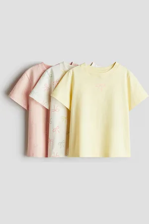 H&M 3er-Pack Jerseyshirts mit Print - Weiß