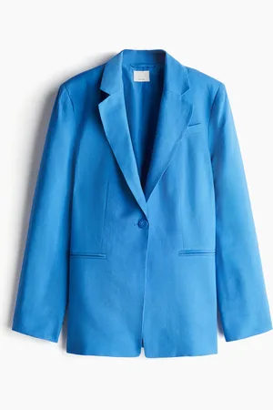 H&M Blazer aus Leinenmix - Blau