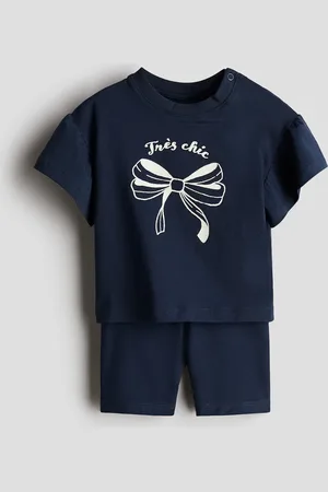 H&M Zweiteiler aus Baumwolljersey - Blau