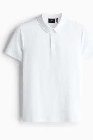 H&M COOLMAX® Poloshirt Slim Fit - Weiß
