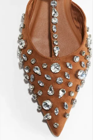 H&M Sandaletten mit Strass - Beige