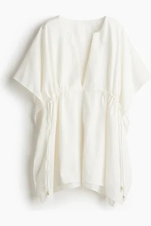 H&M Strandkaftan mit Kordelzügen - Weiß