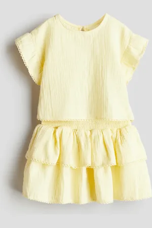 H&M Zweiteiler aus Baumwollmusselin - Gelb