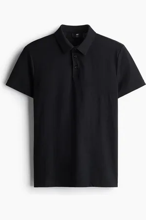 H&M COOLMAX® Poloshirt Slim Fit - Schwarz