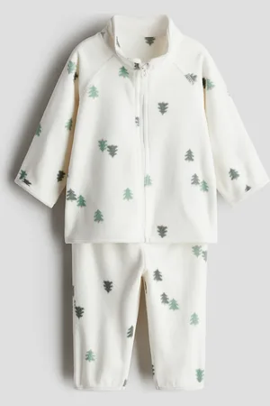H&M 2-teiliges Fleece-Set - Weiß