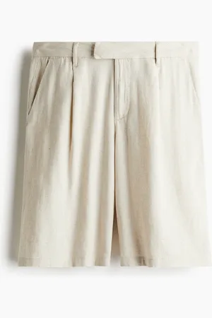 H&M Knielange Shorts aus Leinenmix - Beige