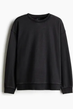 H&M Ausgewaschenes Sweatshirt in Loose Fit - Schwarz