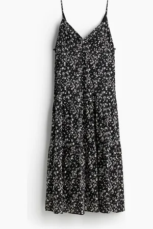 H&M Langes Trägerkleid - Schwarz