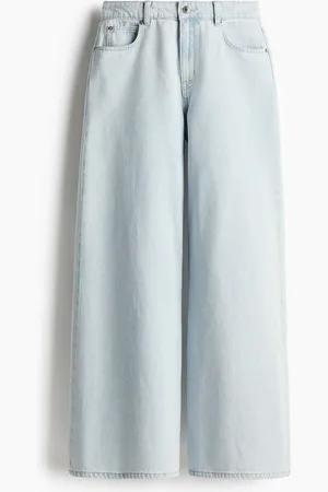 H&M Wide High Jeans - Blau