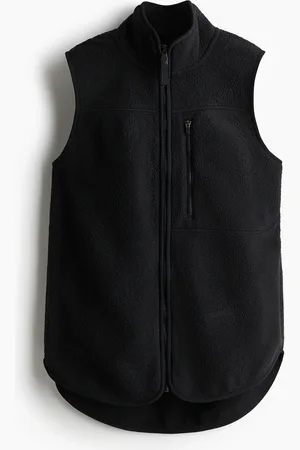 H&M Sportgilet aus Teddyfleece - Schwarz