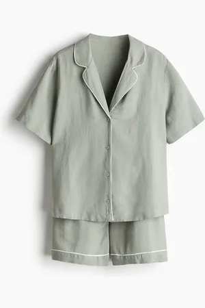 H&M Pyjama aus Leinenmix - Grün