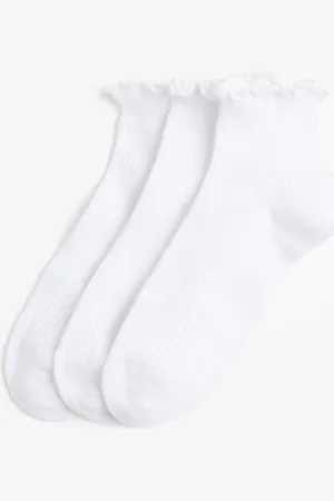H&M 3er-Pack Socken - Weiß