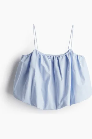 H&M Trägertop mit Ballonsaum - Blau