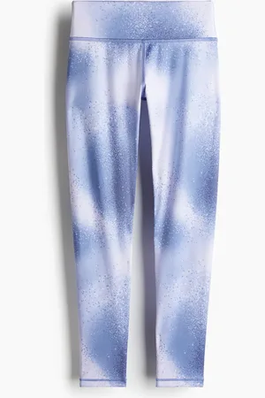 H&M Gemusterte Sportleggings mit DryMove™ - Blau