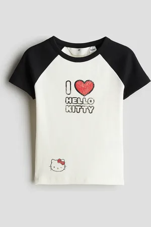 H&M Jerseyshirt mit Print - Weiß
