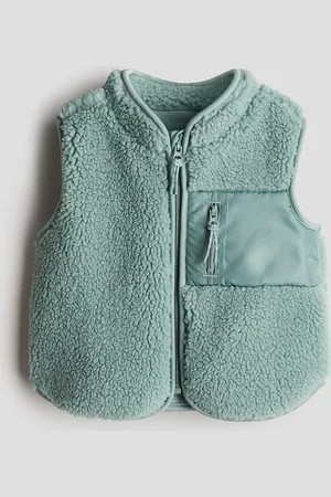 H&M Gilet aus Teddyfleece - Türkis