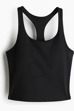 H&M Sporttop mit integriertem BH und DryMove™ - Schwarz