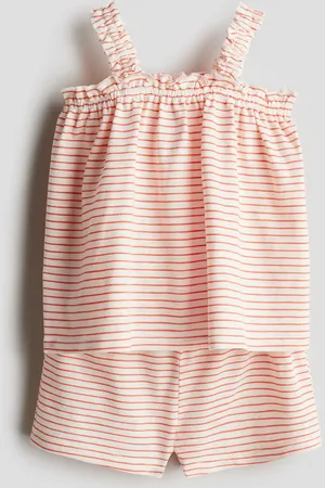 H&M Zweiteiler aus Crinkle-Jersey - Rot