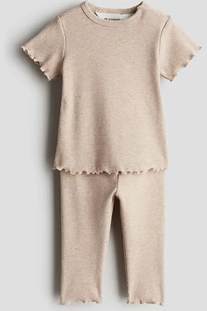 H&M Zweiteiler aus gerippter Baumwolle - Pink