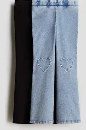 H&M 2er- Pack Ausgestellte Jeggings - Blau