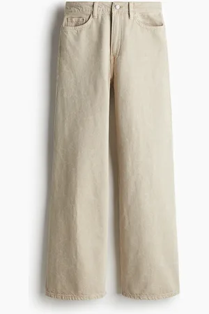 H&M Wide Ultra High Jeans - Beige